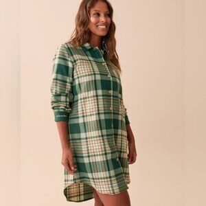 La Vie en Rose Green Plaid Flannel Lounge Night Shirt XXL – Cuddle You Forever